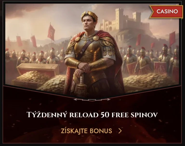 Legiano týždenný reload – 50 free spinov