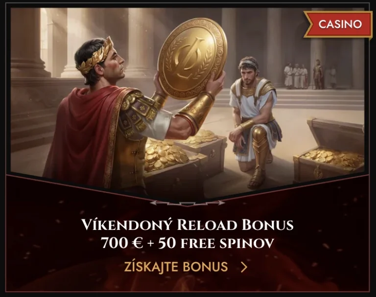 Legiano víkendový reload bonus 700 € + 50 free spinov