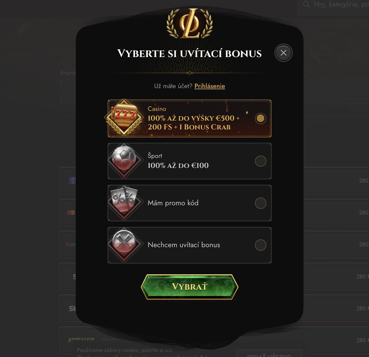 Registrácia v Legiano Casino – postup krok za krokom